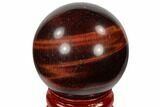 Polished Red Tiger's Eye Sphere - South Africa #116094-1